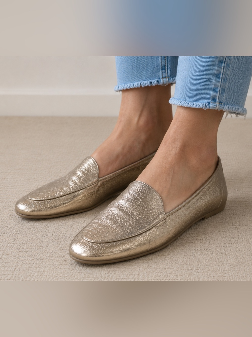 Birdies | The Vesper Loafers - Gold
